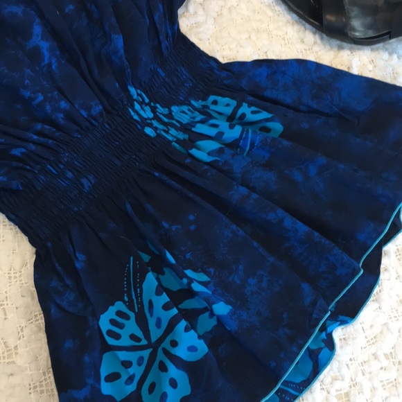 Hawaiian Print Halter Dress or Top w/Smocked Back - Picture 16 of 16